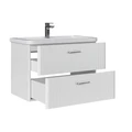 Тумба Свон/Swan 80, подвесная, 2 ящ., бланж (под раковину 9898-80), VOLNA tpSWAN80.2Y-43