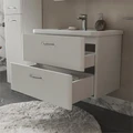 Тумба Свон/Swan 80, подвесная, 2 ящ., бланж (под раковину 9898-80), VOLNA tpSWAN80.2Y-43