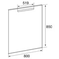 THE GAP ORIGINAL Зеркало  800х850 мм, подсветка, антизапотевание, сенсор (подходит к серии LAKS) Z.RU93.0.268.9