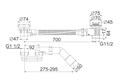 Сифон для ванны BELZ с переливом (BX03-4) BX03-4