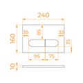 Кнопка слива RGW SWH-06W 68420006-05