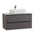Тумба со столешницей подвесная BelBagno СТРУКТУРА (KRAFT) 90 Темно-Серый Матовый, столешница KEP-90-BO KRAFT-900-2C-SO-GSO;KEP-90-BO