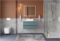 Тумба со столешницей подвесная BelBagno СТРУКТУРА (KRAFT) 90 Голубой Матовый, столешница KEP-90-MGL KRAFT-900-2C-SO-AO;KEP-90-MGL