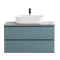 Тумба со столешницей подвесная BelBagno СТРУКТУРА (KRAFT) 90 Голубой Матовый, столешница KEP-90-MGL KRAFT-900-2C-SO-AO;KEP-90-MGL