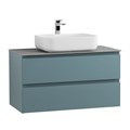 Тумба со столешницей подвесная BelBagno СТРУКТУРА (KRAFT) 90 Голубой Матовый, столешница KEP-90-GRN KRAFT-900-2C-SO-AO;KEP-90-GRN