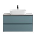 Тумба со столешницей подвесная BelBagno СТРУКТУРА (KRAFT) 90 Голубой Матовый, столешница KEP-90-BO KRAFT-900-2C-SO-AO;KEP-90-BO