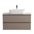Тумба со столешницей подвесная BelBagno СТРУКТУРА (KRAFT) 90 Бежевый матовый, столешница KEP-90-BO KRAFT-900-2C-SO-СO;KEP-90-BO