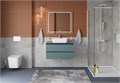 Тумба со столешницей подвесная BelBagno СТРУКТУРА (KRAFT) 80 Голубой Матовый, столешница KEP-80-MNO KRAFT-800-2C-SO-AO;KEP-80-MNO