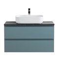 Тумба со столешницей подвесная BelBagno СТРУКТУРА (KRAFT) 80 Голубой Матовый, столешница KEP-80-MNO KRAFT-800-2C-SO-AO;KEP-80-MNO