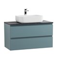 Тумба со столешницей подвесная BelBagno СТРУКТУРА (KRAFT) 80 Голубой Матовый, столешница KEP-80-MNO KRAFT-800-2C-SO-AO;KEP-80-MNO