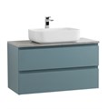 Тумба со столешницей подвесная BelBagno СТРУКТУРА (KRAFT) 80 Голубой Матовый, столешница KEP-80-MGL KRAFT-800-2C-SO-AO;KEP-80-MGL