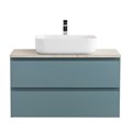 Тумба со столешницей подвесная BelBagno СТРУКТУРА (KRAFT) 80 Голубой Матовый, столешница KEP-80-MCO KRAFT-800-2C-SO-AO;KEP-80-MCO