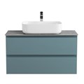 Тумба со столешницей подвесная BelBagno СТРУКТУРА (KRAFT) 80 Голубой Матовый, столешница KEP-80-GRN KRAFT-800-2C-SO-AO;KEP-80-GRN
