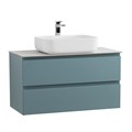 Тумба со столешницей подвесная BelBagno СТРУКТУРА (KRAFT) 80 Голубой Матовый, столешница KEP-80-BO KRAFT-800-2C-SO-AO;KEP-80-BO
