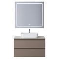 Тумба со столешницей подвесная BelBagno СТРУКТУРА (KRAFT) 80 Бежевый матовый, столешница KEP-80-MGL KRAFT-800-2C-SO-СO;KEP-80-MGL