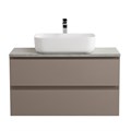 Тумба со столешницей подвесная BelBagno СТРУКТУРА (KRAFT) 80 Бежевый матовый, столешница KEP-80-MGL KRAFT-800-2C-SO-СO;KEP-80-MGL