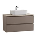 Тумба со столешницей подвесная BelBagno СТРУКТУРА (KRAFT) 80 Бежевый матовый, столешница KEP-80-MCO KRAFT-800-2C-SO-СO;KEP-80-MCO