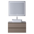 Тумба со столешницей подвесная BelBagno СТРУКТУРА (KRAFT) 80 Бежевый матовый, столешница KEP-80-BO KRAFT-800-2C-SO-СO;KEP-80-BO