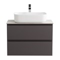 Тумба со столешницей подвесная BelBagno СТРУКТУРА (KRAFT) 60 Темно-Серый Матовый, столешница KEP-60-BO KRAFT-600-2C-SO-GSO;KEP-60-BO