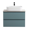 Тумба со столешницей подвесная BelBagno СТРУКТУРА (KRAFT) 60 Голубой Матовый, столешница KEP-60-BO KRAFT-600-2C-SO-AO;KEP-60-BO