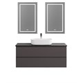 Тумба со столешницей подвесная BelBagno СТРУКТУРА (KRAFT) 120 Темно-Серый Матовый, столешница KEP-120-MNO KRAFT-1200-2C-SO-GSO;KEP-120-MNO