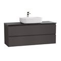 Тумба со столешницей подвесная BelBagno СТРУКТУРА (KRAFT) 120 Темно-Серый Матовый, столешница KEP-120-MNO KRAFT-1200-2C-SO-GSO;KEP-120-MNO