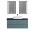 Тумба со столешницей подвесная BelBagno СТРУКТУРА (KRAFT) 120 Голубой Матовый, столешница KEP-120-MNO KRAFT-1200-2C-SO-AO;KEP-120-MNO