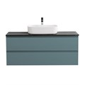 Тумба со столешницей подвесная BelBagno СТРУКТУРА (KRAFT) 120 Голубой Матовый, столешница KEP-120-MNO KRAFT-1200-2C-SO-AO;KEP-120-MNO