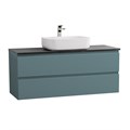Тумба со столешницей подвесная BelBagno СТРУКТУРА (KRAFT) 120 Голубой Матовый, столешница KEP-120-MNO KRAFT-1200-2C-SO-AO;KEP-120-MNO