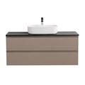 Тумба со столешницей подвесная BelBagno СТРУКТУРА (KRAFT) 120 Бежевый матовый, столешница KEP-120-MNO KRAFT-1200-2C-SO-СO;KEP-120-MNO