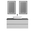 Тумба со столешницей подвесная BelBagno СТРУКТУРА (KRAFT) 120 Bianco Opaco, столешница KEP-120-MNO KRAFT-1200-2C-SO-BO;KEP-120-MNO