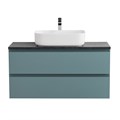 Тумба со столешницей подвесная BelBagno СТРУКТУРА (KRAFT) 100 Голубой Матовый, столешница KEP-100-MNO KRAFT-1000-2C-SO-AO;KEP-100-MNO