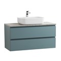 Тумба со столешницей подвесная BelBagno СТРУКТУРА (KRAFT) 100 Голубой Матовый, столешница KEP-100-MGL KRAFT-1000-2C-SO-AO;KEP-100-MGL
