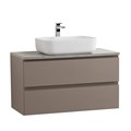 Тумба со столешницей подвесная BelBagno СТРУКТУРА (KRAFT) 100 Бежевый матовый, столешница KEP-100-MGL KRAFT-1000-2C-SO-СO;KEP-100-MGL