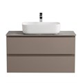 Тумба со столешницей подвесная BelBagno СТРУКТУРА (KRAFT) 100 Бежевый матовый, столешница KEP-100-GRN KRAFT-1000-2C-SO-СO;KEP-100-GRN