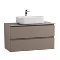 Тумба со столешницей подвесная BelBagno СТРУКТУРА (KRAFT) 100 Бежевый матовый, столешница KEP-100-GRN KRAFT-1000-2C-SO-СO;KEP-100-GRN