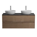 Тумба со столешницей подвесная BelBagno СТРУКТУРА (KRAFT) 120 Rovere Tabacco KRAFT-1200-2C-SO-2-RT;KEP-120-2-MNO