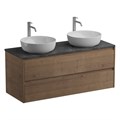 Тумба со столешницей подвесная BelBagno СТРУКТУРА (KRAFT) 120 Rovere Tabacco KRAFT-1200-2C-SO-2-RT;KEP-120-2-MNO