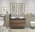 Тумба со столешницей подвесная BelBagno СТРУКТУРА (KRAFT) 120 Rovere Tabacco KRAFT-1200-2C-SO-2-RT;KEP-120-2-MNO