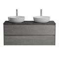 Тумба со столешницей подвесная BelBagno СТРУКТУРА (KRAFT) 120 Cemento Grigio KRAFT-1200-2C-SO-2-CG;KEP-120-2-MNO