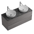 Тумба со столешницей подвесная BelBagno СТРУКТУРА (KRAFT) 120 Cemento Grigio KRAFT-1200-2C-SO-2-CG;KEP-120-2-MNO
