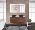 Тумбы со столешницей подвесная BelBagno ЭТНА (ETNA) 140 Rovere Moro ETNA-700-2C-SO-RN-P;EK-140-2-BL
