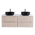 Тумбы со столешницей подвесная BelBagno ЭТНА (ETNA) 140 Rovere Grigio ETNA-700-2C-SO-RW-P;EK-140-2-BL