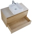 Тумба со столешницей и накладной раковиной подвесная BelBagno СТРУКТУРА (KRAFT) 80 Rovere Nebrasca Nature KRAFT-800-2C-SO-RNN;KEP-80-MCO