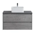 Тумба со столешницей подвесная BelBagno СТРУКТУРА (KRAFT) 80 Cemento Grigio KRAFT-800-2C-SO-CG;KEP-80-MCO