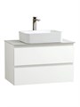 Тумба со столешницей подвесная BelBagno СТРУКТУРА (KRAFT) 80 Белый матовый, столешница KEP-80-BO KRAFT-800-2C-SO-BO;KEP-80-BO