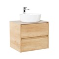 Тумба со столешницей и накладной раковиной подвесная BelBagno СТРУКТУРА (KRAFT) 70 Rovere Nebrasca Nature KRAFT-700-2C-SO-RNN;KEP-70-BO