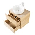 Тумба со столешницей и накладной раковиной подвесная BelBagno СТРУКТУРА (KRAFT) 70 Rovere Nebrasca Nature KRAFT-700-2C-SO-RNN;KEP-70-BO