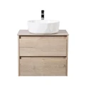 Тумба со столешницей и накладной раковиной подвесная BelBagno СТРУКТУРА (KRAFT) 70 Rovere Galifax Bianco KRAFT-700-2C-SO-RGB;KEP-70-BO