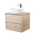 Тумба со столешницей и накладной раковиной подвесная BelBagno СТРУКТУРА (KRAFT) 70 Rovere Galifax Bianco KRAFT-700-2C-SO-RGB;KEP-70-BO